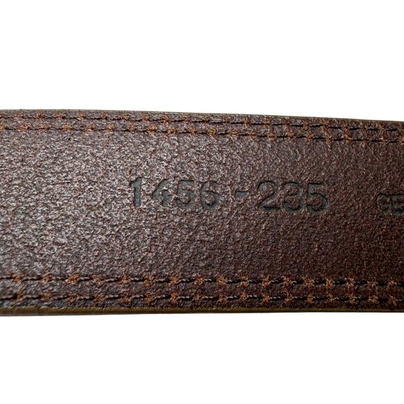 Timberland Genuine Leather Mens Belt With Metal Buckle In Brown Size 42/105 - Picture 6 of 10